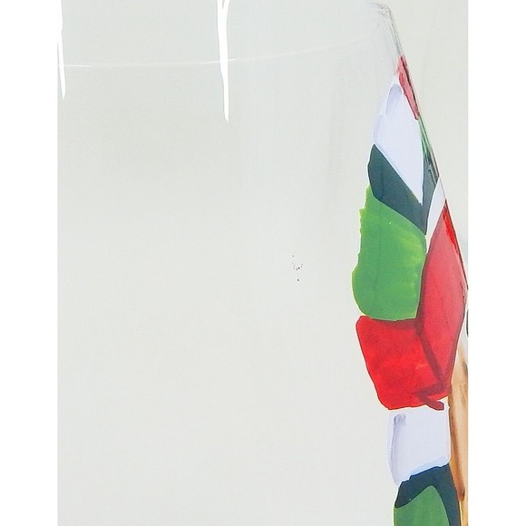 Pier 1 One Stemless Wine Glasses Holiday Christmas Dogs Hats Assorted Set of 4 - Picture 3 of 10